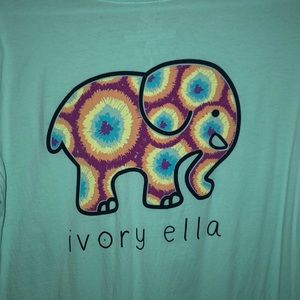 Turquoise Ivory Ella tee- tie dye